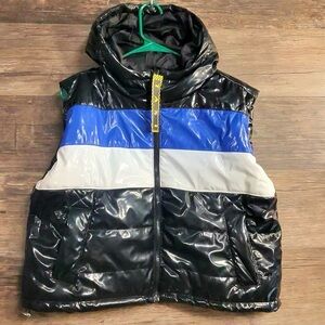 Taxi Stylish Women's Colorblock Vest - Black, Blue, and White